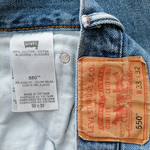 Levi's Strauss & Co. Mens Mid Rise Relaxed Fit Straight Denim Jeans Size 33x32 - Picture 5 of 8